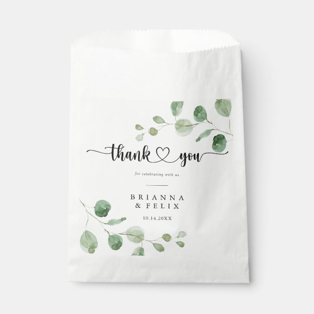 Vielen Dank für Ihr Interesse an Eucalyptus Weddin Geschenktütchen (Vorderseite)