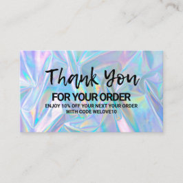 Vielen Dank für Ihr Interesse an Holographic insta Visitenkarte