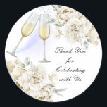 Vielen Dank für Ihr Interesse an unserem Treffen Runder Aufkleber<br><div class="desc">Dieser schöne Hochzeitsaufkleber verfügt über ein zartes und elegantes Drehbuch "Danke für das Fest mit uns", umgeben von sanften Blumen. Die dezente Farbpalette schafft einen zeitlosen und romantischen Look, der perfekt zum Abdichten von Hochzeitseinladungen, Gaumenbeutel oder Dankeschön-Karten geeignet ist. Die Blumendetails bieten eine stilvolle und moderne Touch zu Ihrem Hochzeitsgeschenk....</div>