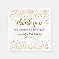 Vielen Dank für Ihr Kommen Gold Confetti Dots Gebu