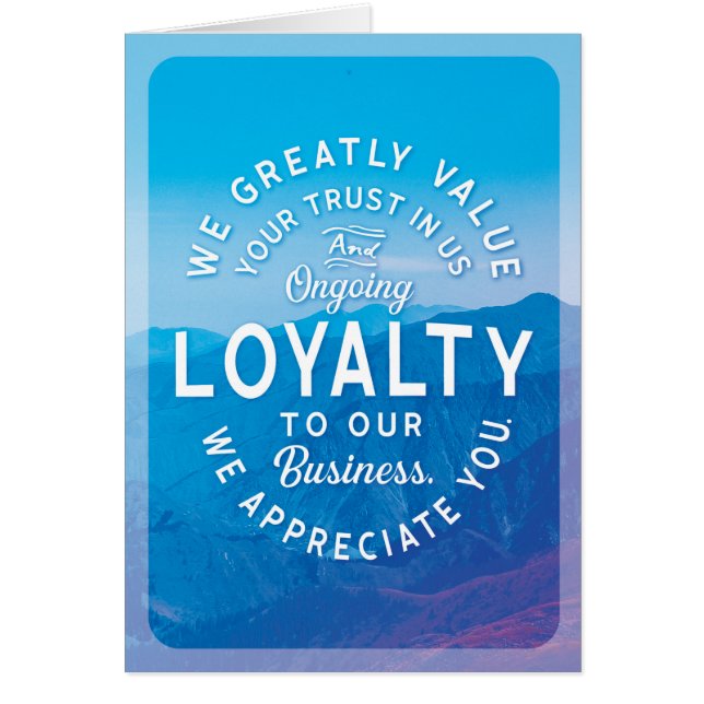 Vielen Dank für Ihr Loyalty & Trust (Vorne)