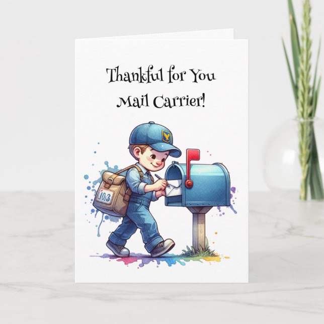 Vielen Dank für Ihr Mail Carrier Karte (Vorderseite)