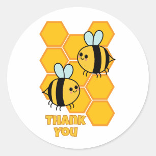 Vielen Dank für Ihr Niedliches Bienen- und Honigwa Runder Aufkleber