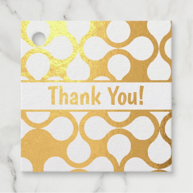 Vielen Dank für Ihr Personalisiertes Abstraktes We Geschenkanhänger (Vorderseite)