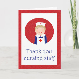 Vielen Dank für Ihr Pflegepersonal, Krankenschwest Dankeskarte