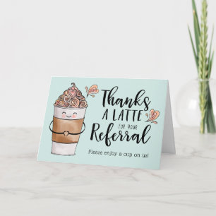 Vielen Dank für Ihr Referat Kawaii Coffee Cup Dankeskarte