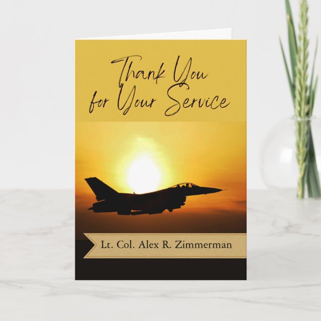 Vielen Dank für Ihr Service Air Force Pilot Karte (Vorderseite)