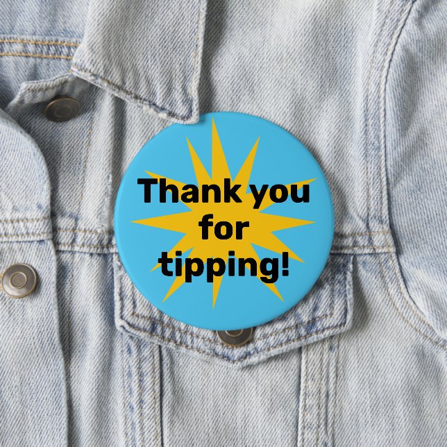 Vielen Dank für Ihr Tippen! Sternexplosion Button (Beispiel)