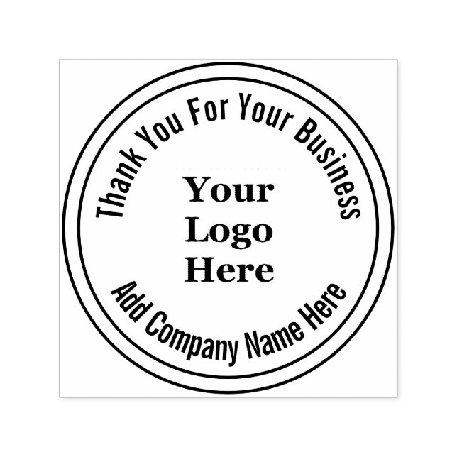 Vielen Dank für Ihr Unternehmen Ihr Logo hier Permastempel (Design)