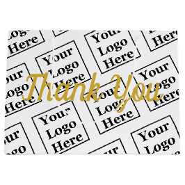 Vielen Dank für Ihr White Gold Script Business Log Große Geschenktüte