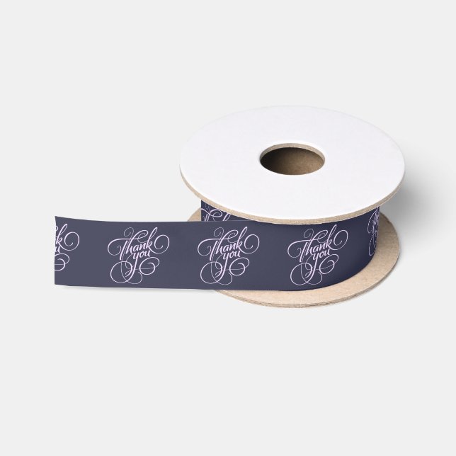 Vielen Dank für Ihr Wirbles Design-Licht Lila auf  Satinband (Spule)