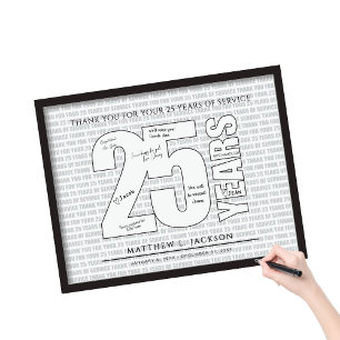 Vielen Dank für Ihre 25 Dienstjahre Poster