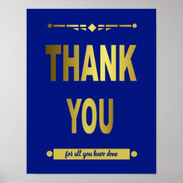 Vielen Dank für Ihre Anerkennung Blue Typografy Poster