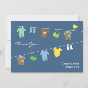 Vielen Dank für Ihre Babydusche Flat Card Dankeskarte