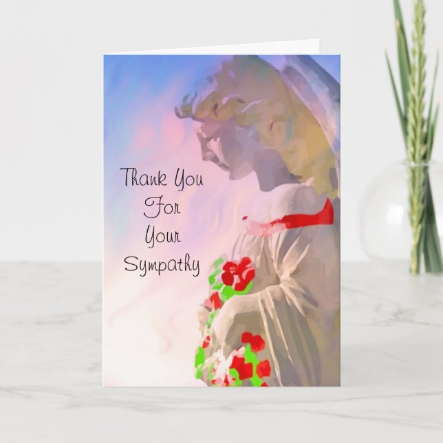 Vielen Dank für Ihre Beileid Note Card Dankeskarte (Vorderseite)