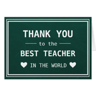 Vielen Dank für Ihre beste Lehrerin Wertschätzun