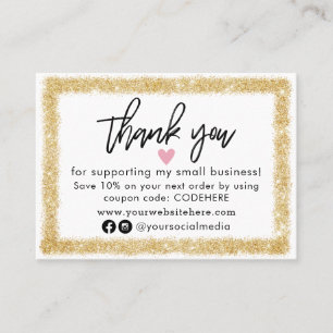 Vielen Dank für Ihre Bestellcoupon Code Business C Visitenkarte