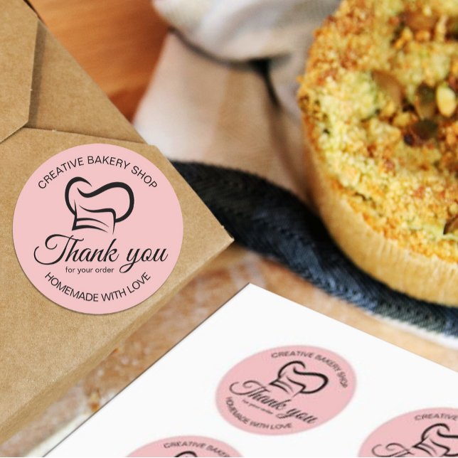 Vielen Dank für Ihre Bestellung Bäckerei Runder Aufkleber (Von Creator hochgeladen)