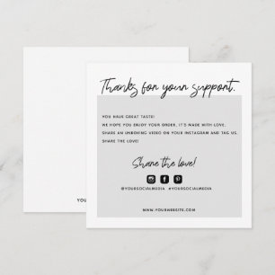 Vielen Dank für Ihre Bestellung Business Card Dankeskarte