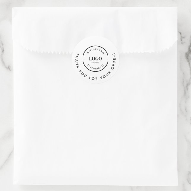 Vielen Dank für Ihre Bestellung Custom Logo Geschä Runder Aufkleber (Tasche)