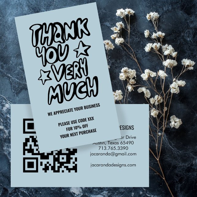 Vielen Dank für Ihre Bestellung DISCOUNT CODE QR C Visitenkarte (Thanks for Your Order DISCOUNT CODE QR Code Business Card
)