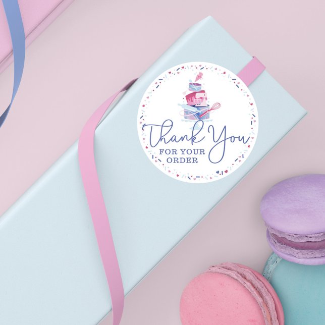 Vielen Dank für Ihre Bestellung Fun Bakery Cake &  Runder Aufkleber (Von Creator hochgeladen)