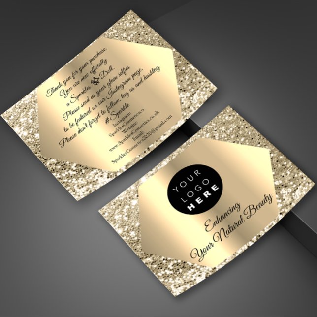 Vielen Dank für Ihre Bestellung Golden Logo Visitenkarte (Von Creator hochgeladen)