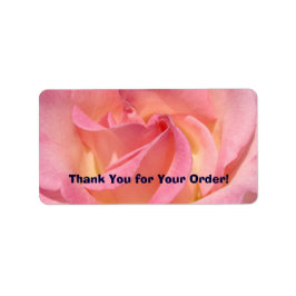 Vielen Dank für Ihre Bestellung! Labels Rosa Blume Adressaufkleber