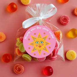 "Vielen Dank für Ihre Bestellung" Niedliche Custom Runder Aufkleber