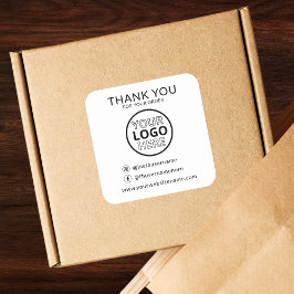 Vielen Dank für Ihre Bestellung Social Icon Busine Quadratischer Aufkleber