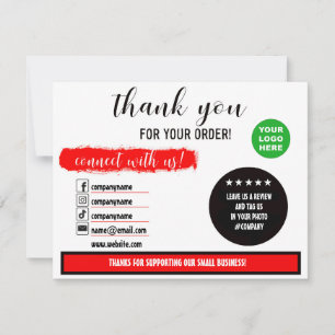 Vielen Dank für Ihre Bestellung Social Media Card Dankeskarte