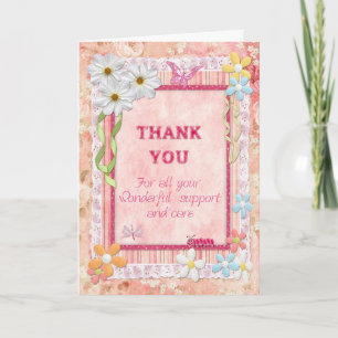 Vielen Dank für Ihre Betreuung, Blume Kundenkarte Dankeskarte