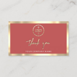 Vielen Dank für Ihre Business Insert Logo Gold Fra Visitenkarte
