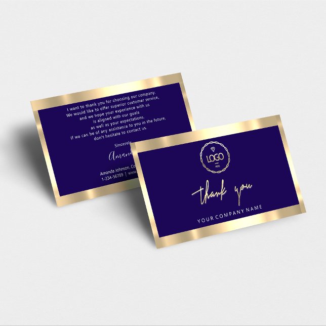 Vielen Dank für Ihre Business Insert Logo Gold Nav Visitenkarte (Von Creator hochgeladen)