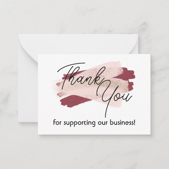 Vielen Dank für Ihre Business Note Card Mitteilungskarte (Vorderseite)
