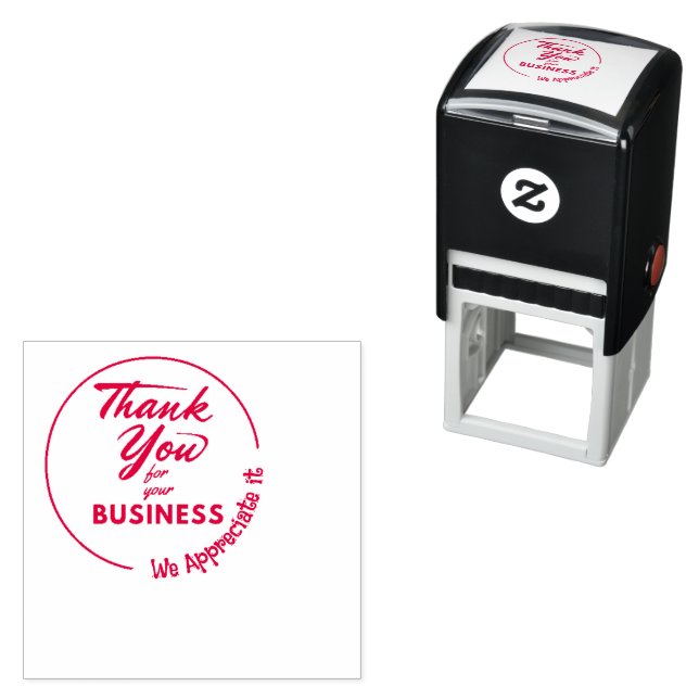 VIELEN DANK FÜR IHRE BUSINESS RUBBER BRIEFMARKE PERMASTEMPEL (Beispiel)