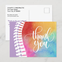 Vielen Dank für Ihre Empfehlung 1 Chiropraktik Postkarte