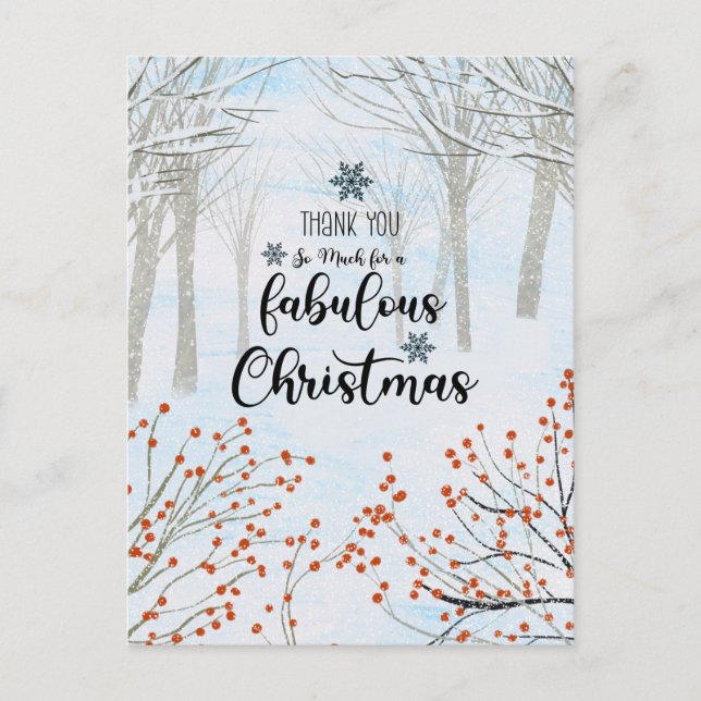 Vielen Dank für Ihre fantastischen Weihnachten Postkarte (Vorderseite)