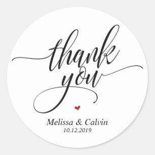 Vielen Dank für Ihre Feier mit uns Wedding Sticker