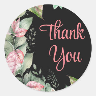 Vielen Dank für Ihre Floral Flare Round Stickers