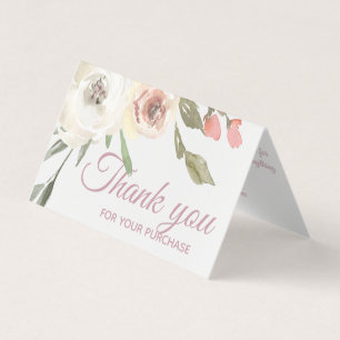 Vielen Dank für Ihre florale Boutique Visitenkarten