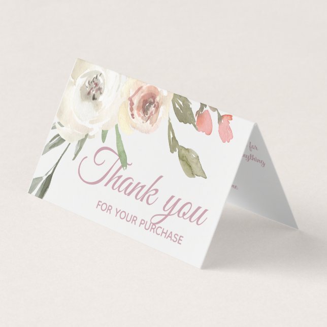 Vielen Dank für Ihre florale Boutique Visitenkarten (Vorderseite)