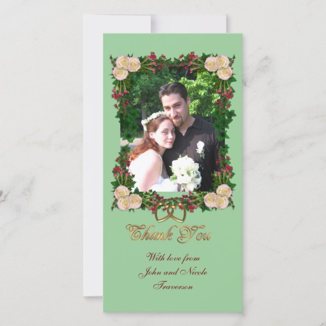 Vielen Dank für Ihre Fotokarte formale Blumenbeete Dankeskarte (Vorderseite)