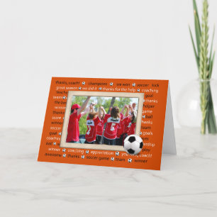 Vielen Dank für Ihre Fotokarte für den Fußball-Coa Dankeskarte