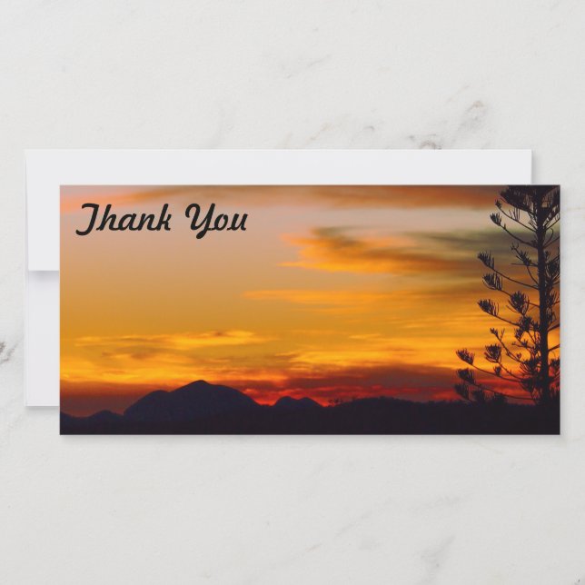 Vielen Dank für Ihre Fotokarte - Mt Wheeluntergang Dankeskarte (Vorderseite)