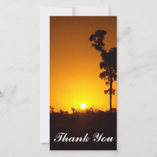 Vielen Dank für Ihre Fotokarte - Sonnenuntergang Dankeskarte