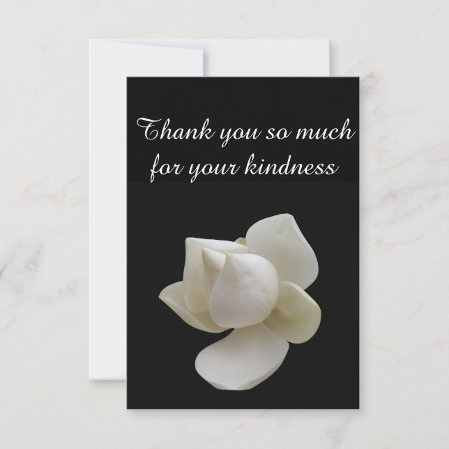 Vielen Dank für Ihre Freundlichkeit Magnolia Dankeskarte (Vorderseite)
