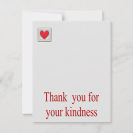 Vielen Dank für Ihre Freundlichkeit Red Heart Dankeskarte