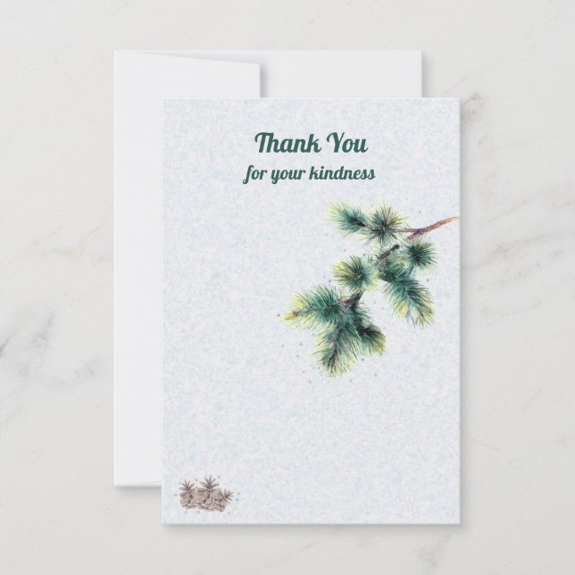 Vielen Dank für Ihre Freundness Pinecones Conifer  Dankeskarte (Vorderseite)