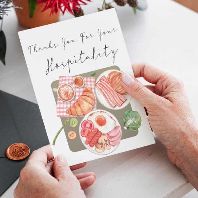 Vielen Dank für Ihre Gastfreundschaft Karte (Von Creator hochgeladen)